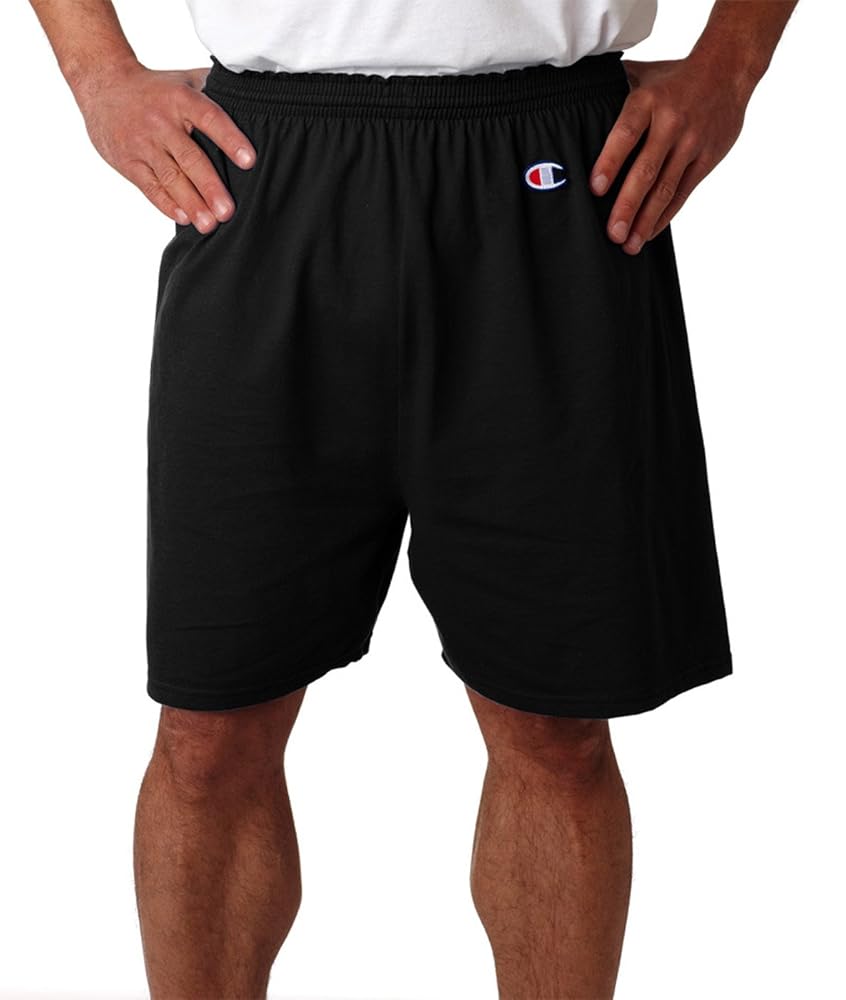 Champion 6 oz. Cotton Gym Short (8187) Black, 2XL at Amazon